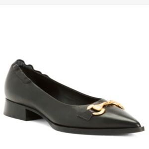 MA&LO horsebit black leather loaders size 10